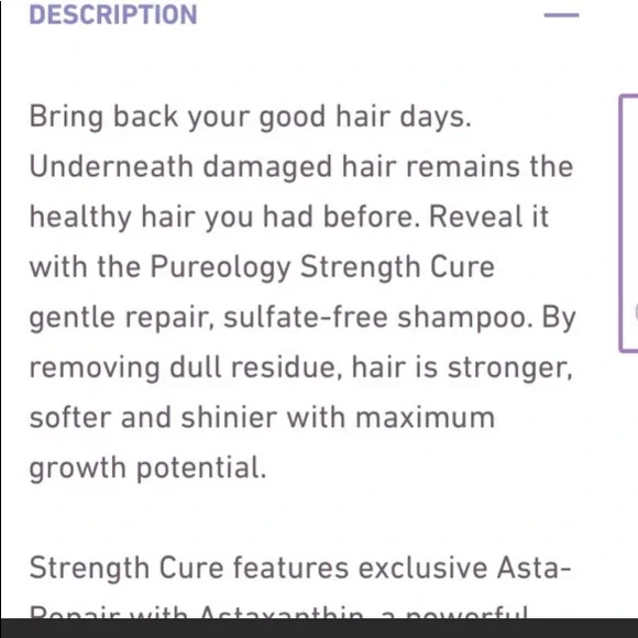 Pureology Strength Cure 1x Shampoo & 1x Conditioner - Picture 3 of 7